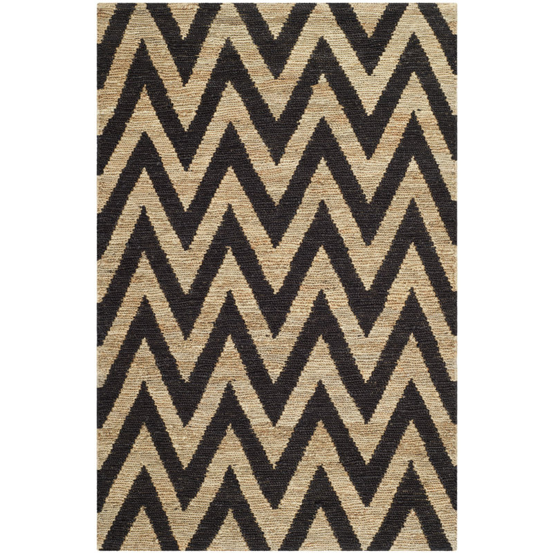Tapis en jute noué à la main Louisos, Rectangle 4 pi x 6 pi
