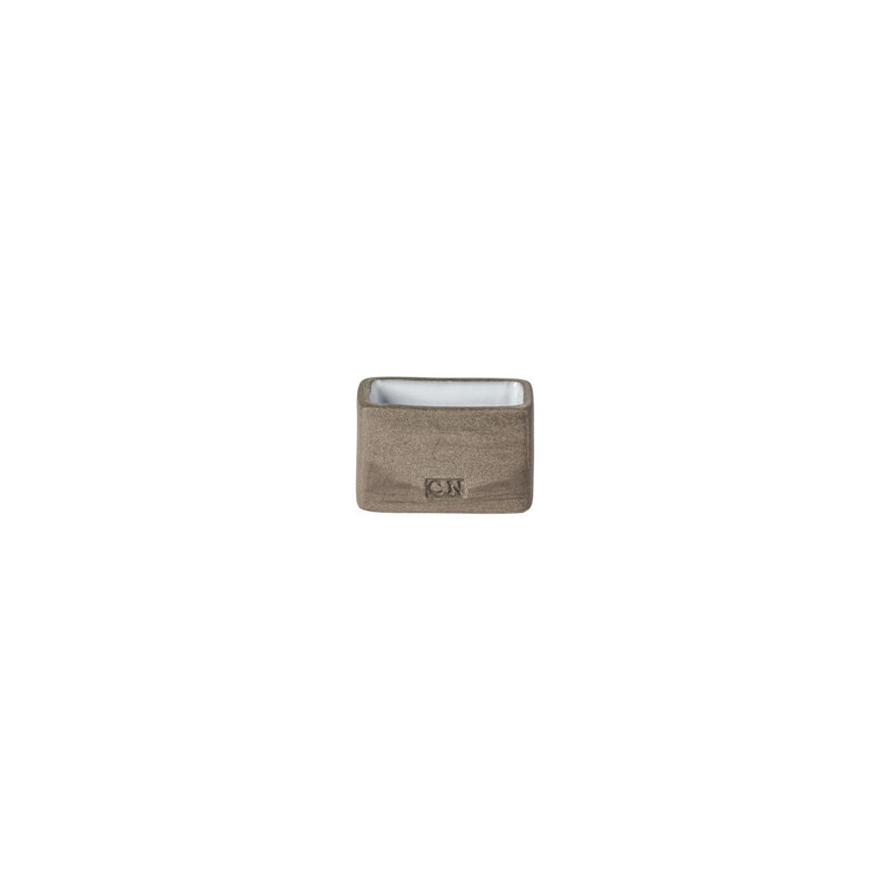 Set 4 Napkin Rings Rectangular, Gray