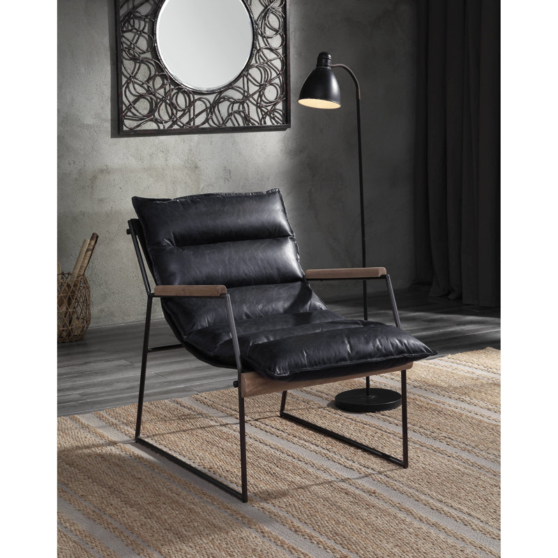 Fauteuil confortable avec revêtement en cuir