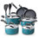 Batterie de cuisine antiadhésive pour casseroles et poêles Cook N Home Professional, ensemble de cuisine avec poêles à frire et casseroles, compatible avec induction, 12 pièces, turquoise