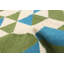 Tapis ivoire / bleu / vert en laine Kilim Marchelle