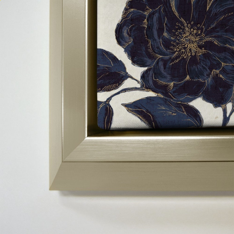 «Indigo Garden II» par Daphne Brissonnet - impression sur toile, 34" H x 44" W, Champagne