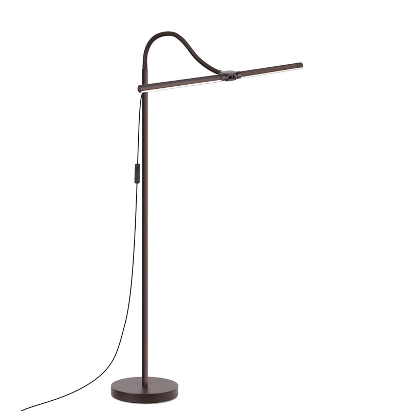 Bright LED Floor Lamp for Living Room, Brown