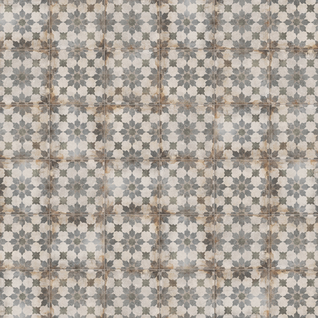 DAnticatto Decor 9" x 9" Porcelain Patterned Wall & Floor Tile Merola Tile