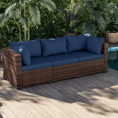 3-Person Outdoor Seating Group With Armless Sofa