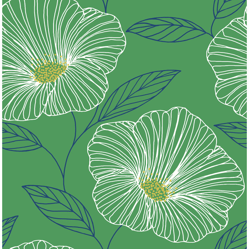 Rouleau de papier peint lisse L 33 pi x l 20,5 po Mythic, Vert