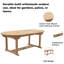 Lodewijk Oval Teak Extendable Outdoor Dining Table With Umbrella Hole , 210cm W 150cm D