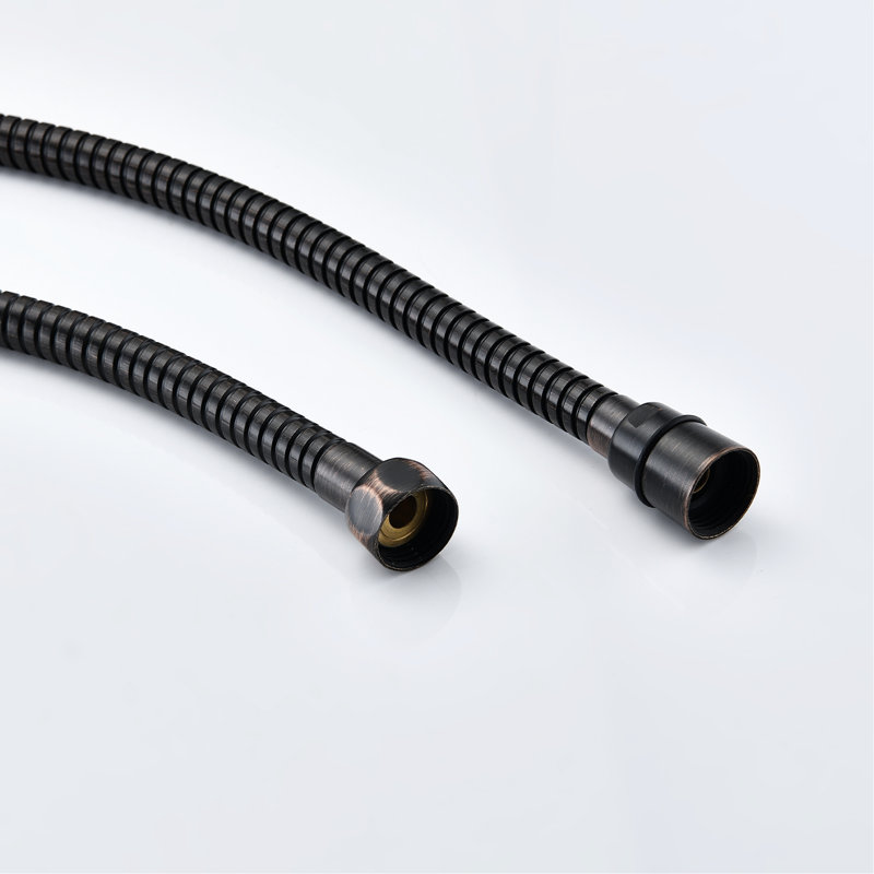 High Handheld Shower - 5 Adjustable Settings, Good Impact Resistance, Oil-Rubbed Bronze, With Hose Settings Performance, Bracket, Included