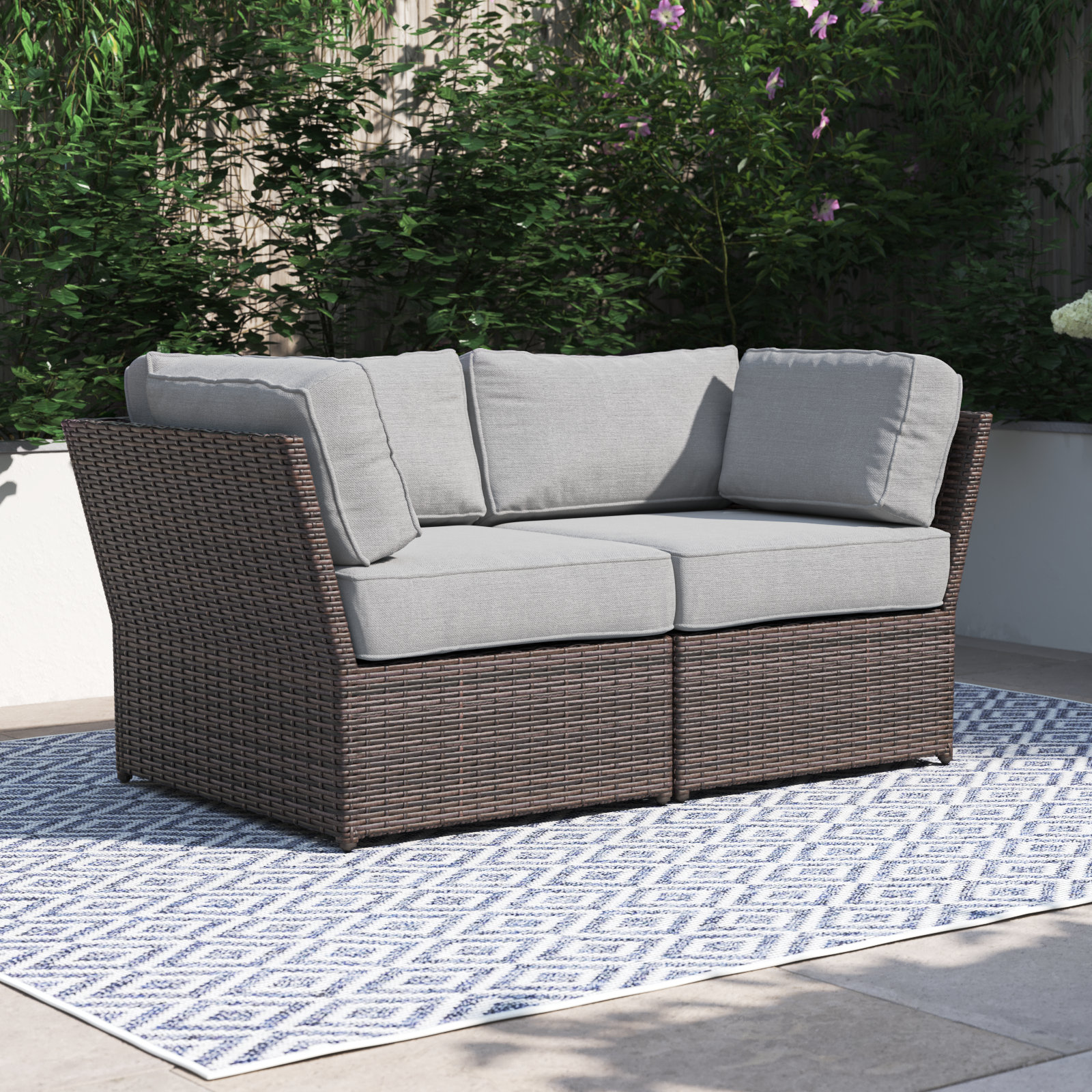 Etta Avenue™ Elodie Fully Assembled 66'' Wide Outdoor Wicker Loveseat