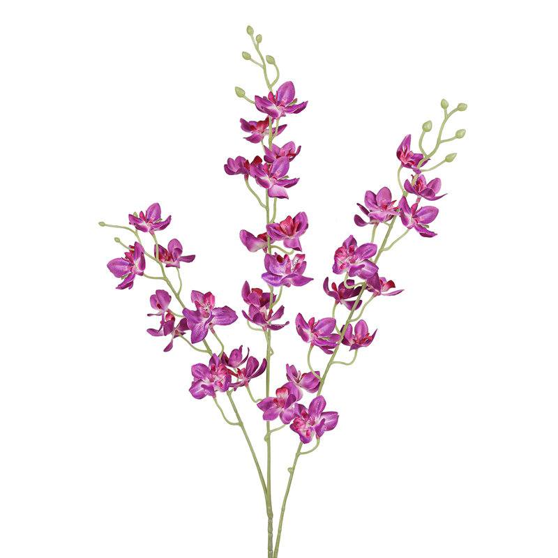 Petite fleur d'orchidée artificielle Dendrobium, Mauve fuchsia