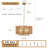 Lauri 6-light Handwoven Rattan Boho Farmhouse Chandelier-575097215