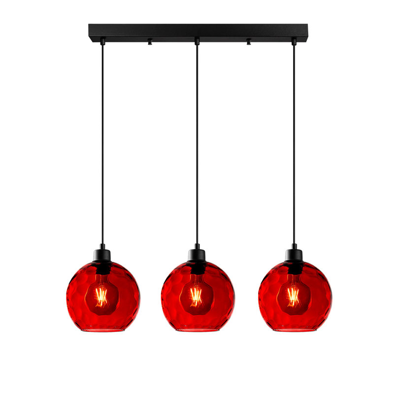 Sheen Chandelier, Black, Red