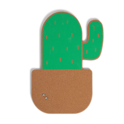 Potted Cactus Cork Bulletin Board, 12” X 17”
