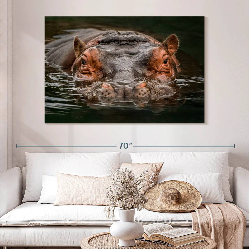 Brampt Submerged Hippo, 34" H x 51" W