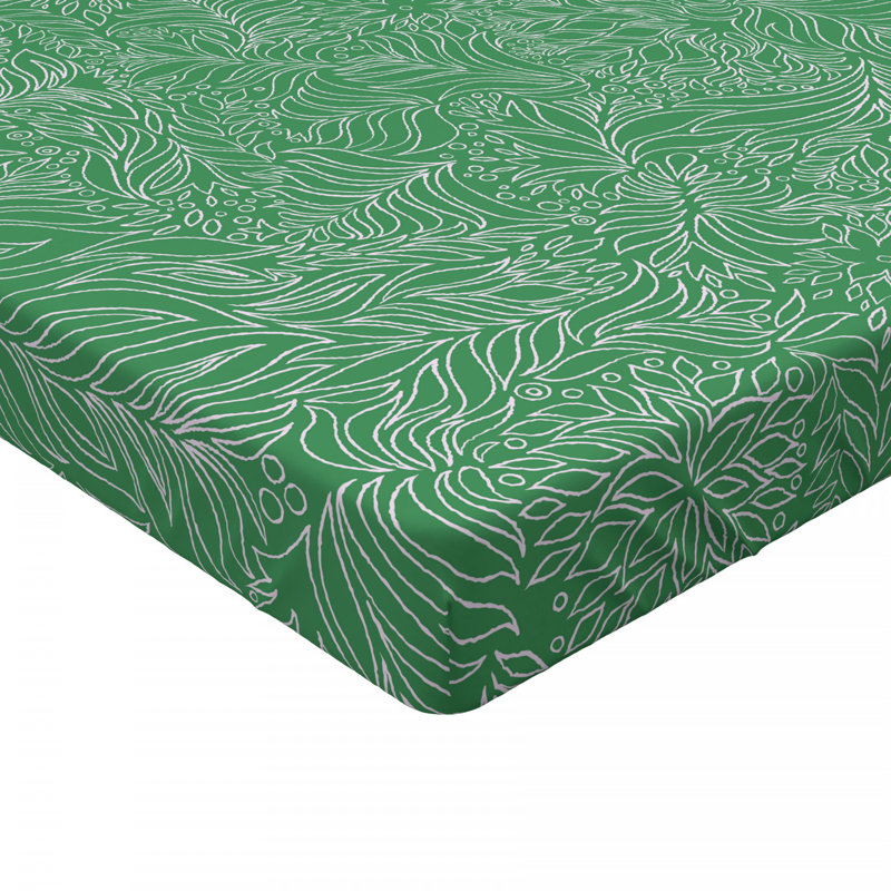 Microfiber Floral Fitted Sheet, Full Fitted Sheet