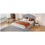 Tête de lit tapissier en velours pour lit de grand lit, sans sommier tapissier, bleu clair