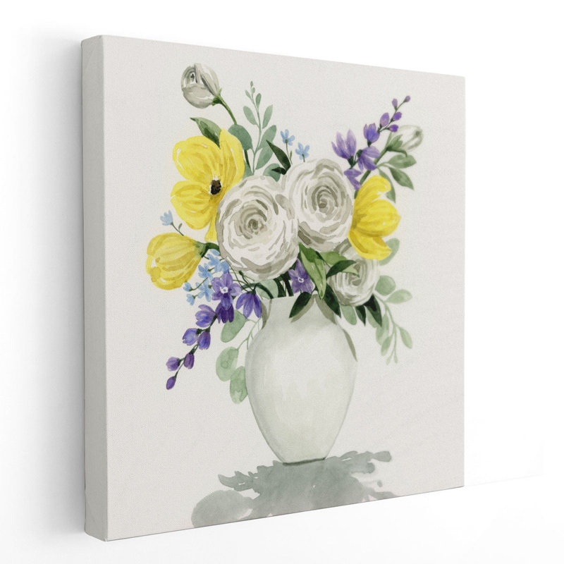 Bouquet Shadows I - reproduction d'art sur toile, H 24 po x l 24 po