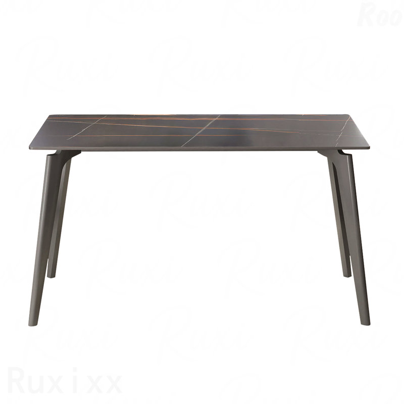 Table de salle à manger rectangulaire moderne 55,12 po 55 pi, Noir, H 29,53 po x L 55,12 po x l 31,5 po