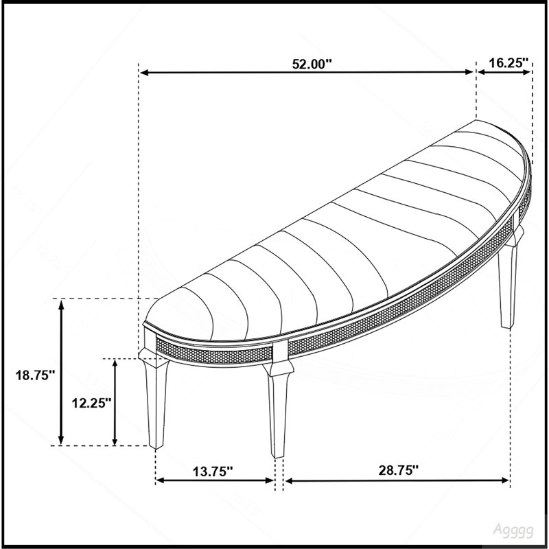 Banc incurvé Colwood