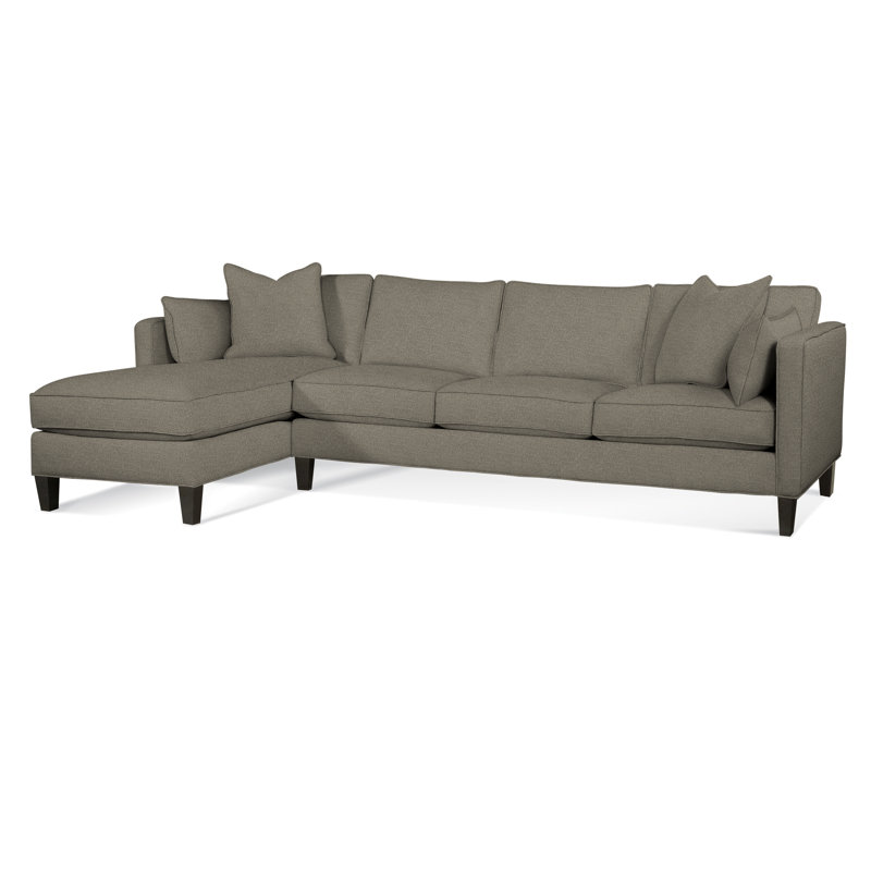 Lenox Chaise Sectional, Java, Left Hand Facing, Brown Geometric, 0456-33