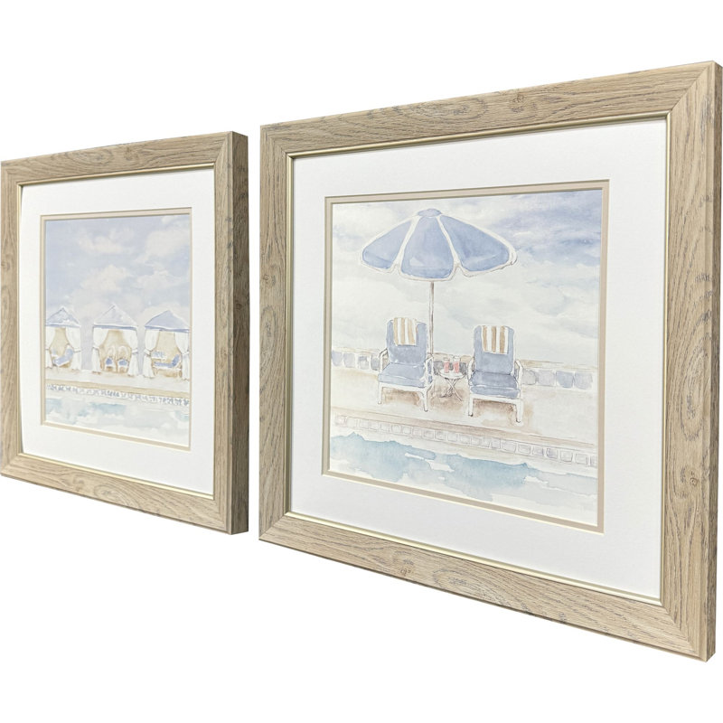 Peaceful Poolside Framed Art