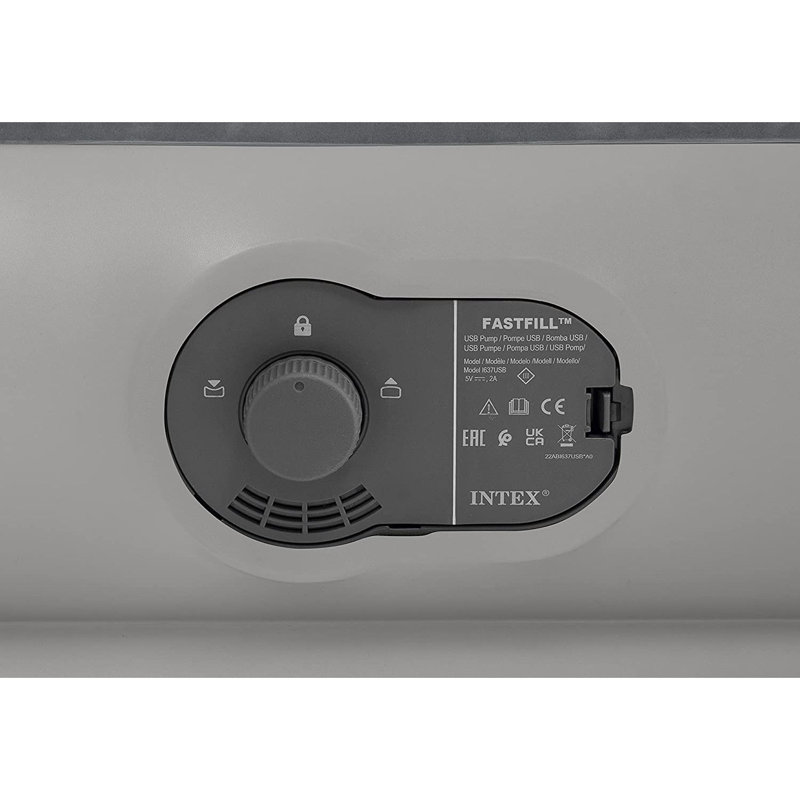 Intex Dura-Beam Prestige 12" Air Mattress with Built-In USB Electric Pump, Twin