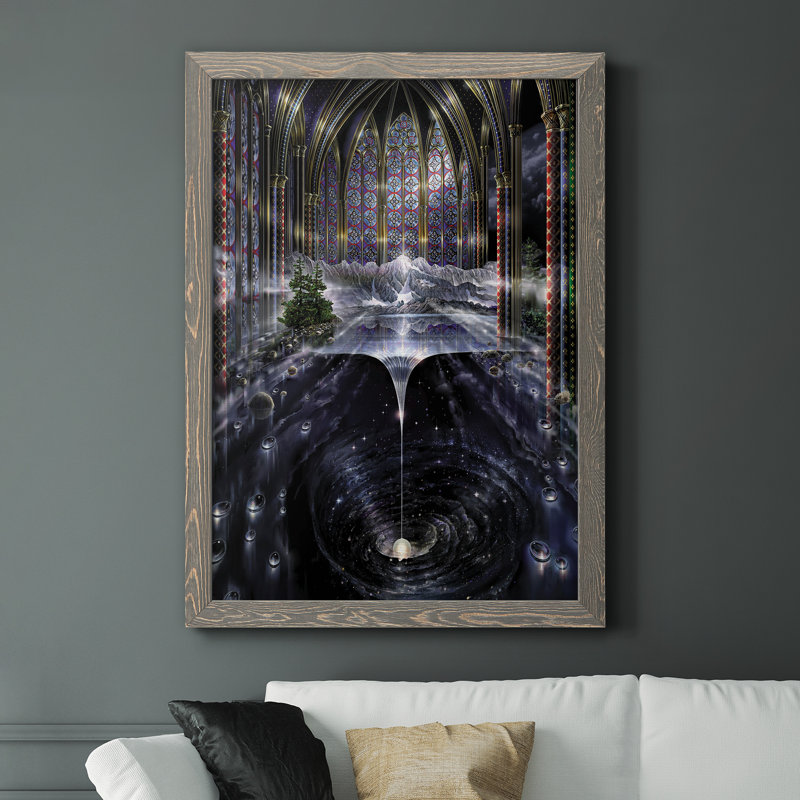 Genèse I - cadre photo, impression sur toile, H 44 po x l 31 po x P 1 po, Encadré gris