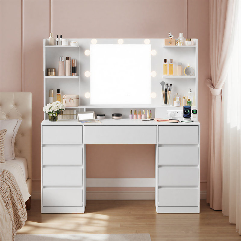 Dressing Table With LED Mirror