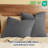 PHF 100% Cotton Waffle Weave Euro Shams, 2 Pack Elegant Home Decorative Euro Throw Pillow Covers for Bed Couch Sofa-124279117-124279116