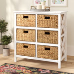 Moise Solid Wood 6 - Drawer Storage Cabinet