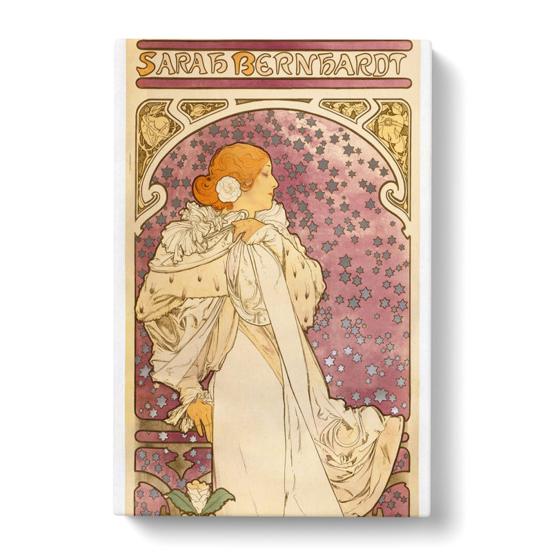 Lady Of The Camellias by Alphonse Mucha - Wrapped Canvas Print, 60cm H x 40cm W x 3cm D