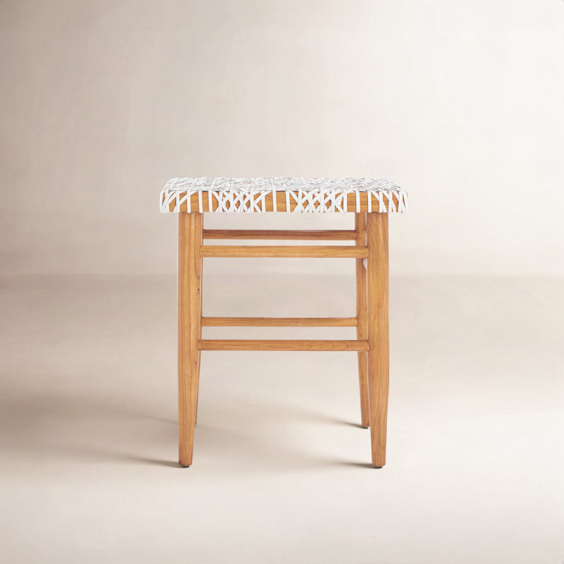 Kazbah Backless Leather Counter Stool, Counter Stool (24” Seat Height)