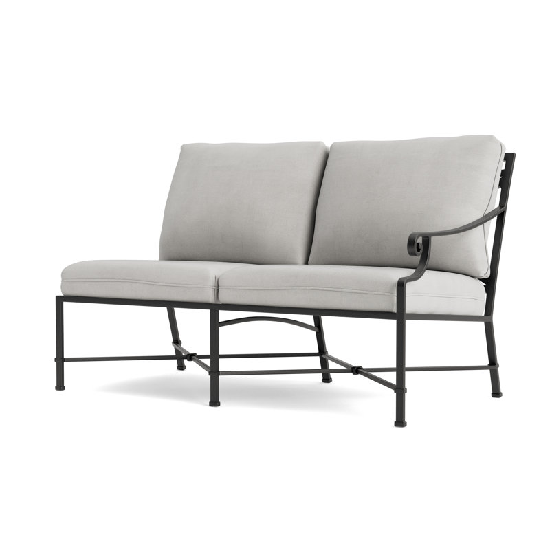 Venetian Outdoor 2 - Seat Loveseat, Textured Pewter, Fusion Dove