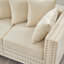 Modern Design Velvet Upholstered Loveseat with Square Armrests and Silver Nails, Featuring Storage and Comfortable Seating-830949957-830949956