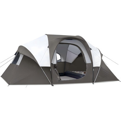 10 Person Camping Tent, Portable Easy Set Up Family Tent For Camp, Windproof Fabric Dome Tent Outdoor, (Dark Gray)