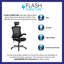High-Back Black Mesh Swivel Ergonomic Executive Office Chair with Flip-Up Arms and Adjustable Headrest
