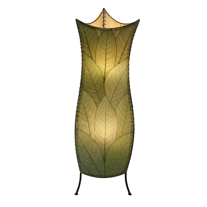 Conrado 36'' Black Novelty Floor Lamp, Green