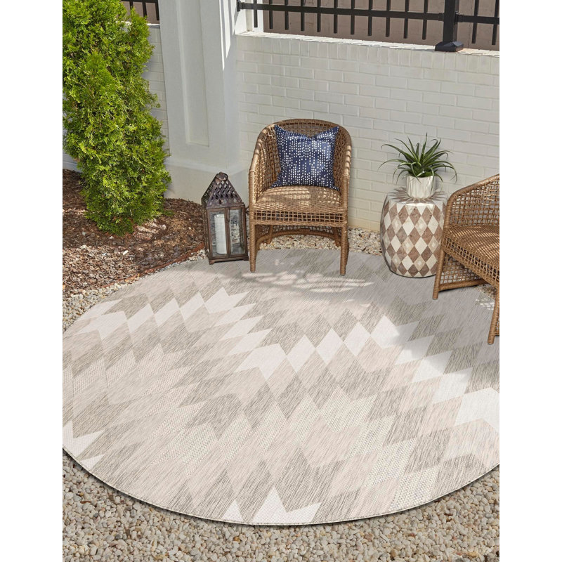 Aucun tapis gris Nykeia, Rond 3 pi 1 po