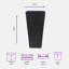 Haylie Square Tapered Garden Planter, Frostproof Concrete Effect, Indoor and Outdoor Plant Pot with Drainage Hole-1535369682-1535369684
