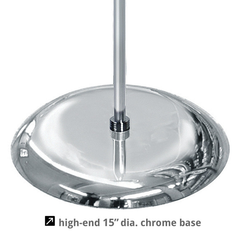 Clear Polycarbonate Single Bowl Floor Display with Metal Base
