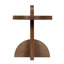 Table de bout abstraite en bois massif