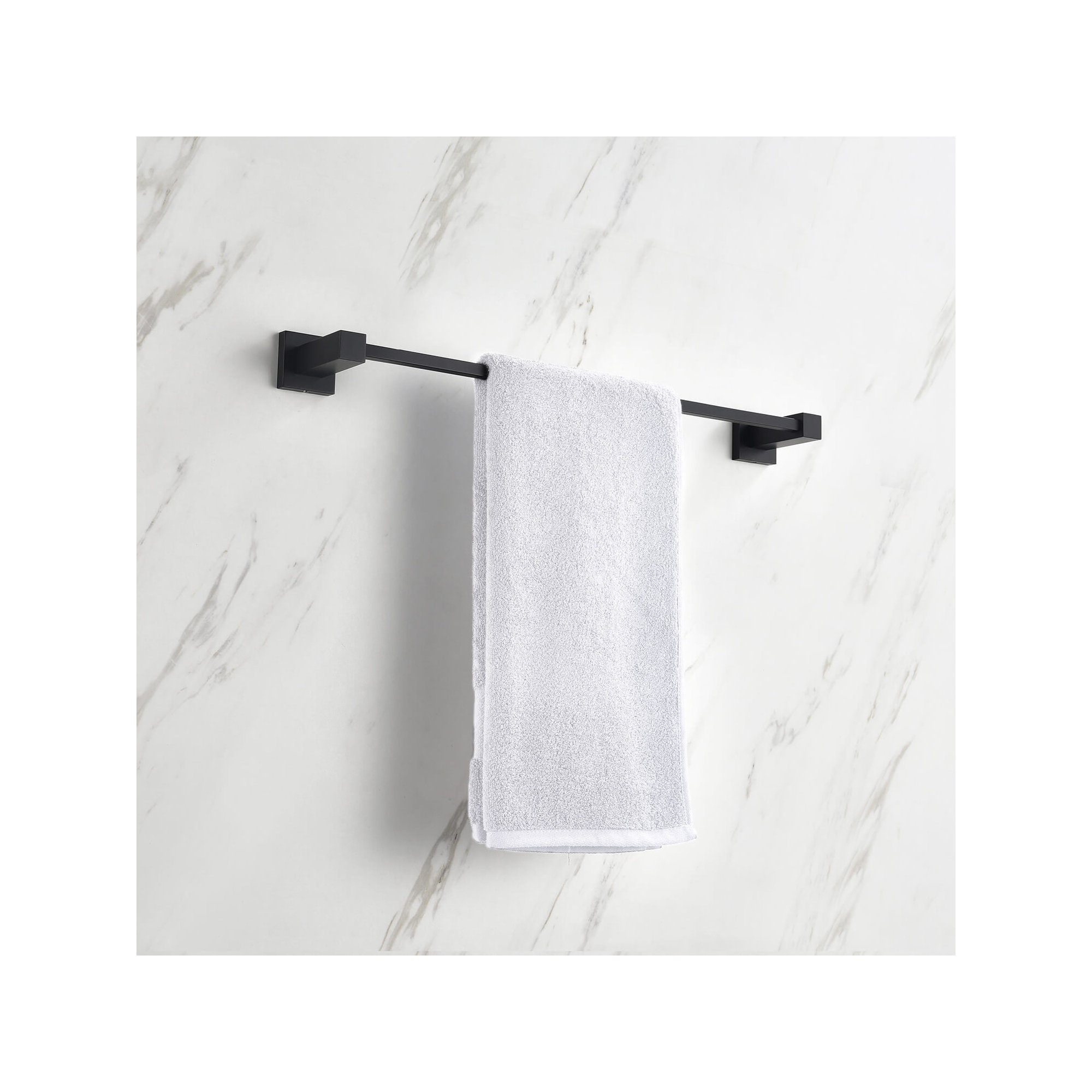 Cube 19.44'' Towel Bar, Matte Black