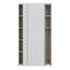 Modern sliding door wardrobe, 2-doors, space-saving, engineered wood, white-1855948171