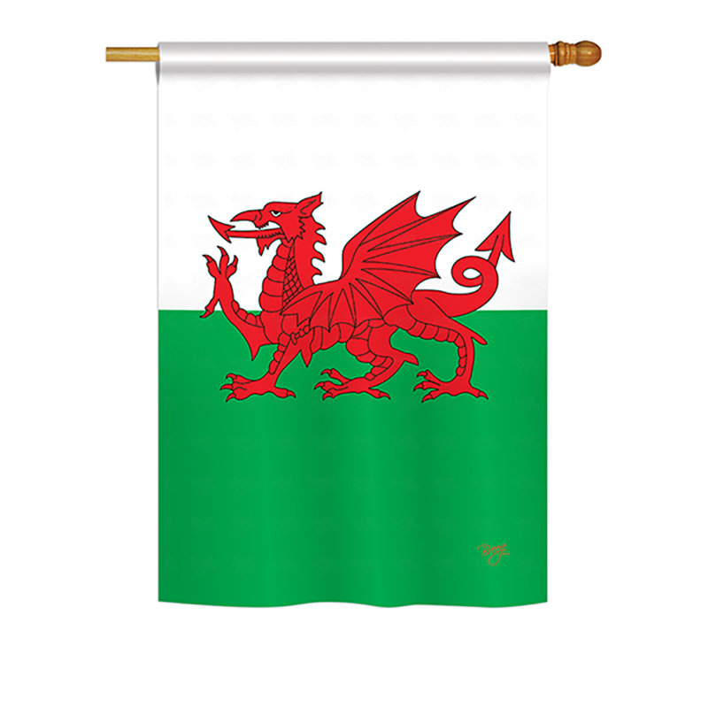 Double-Sided Red Dragon Welsh Polyester Garden Flag