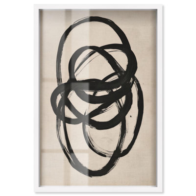 Décoration murale Beige Black I Shadowbox Print Line par Art Remedy