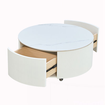 Modern Round Movable Coffee Table