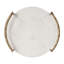 Jahsi 19 in. W Round Marble and Iron Side Table