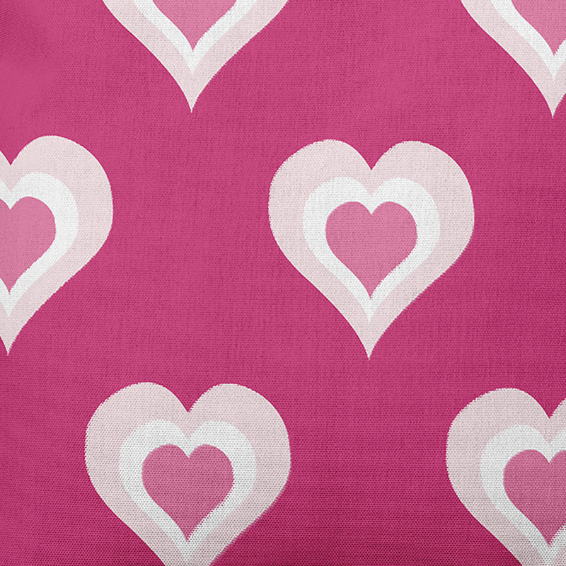 Valentine's Day Geometric Reversible Throw Pillow, Fuchsia, 18" H x 18" W