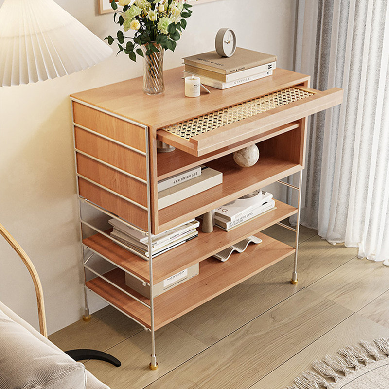 Modern Cherry Solid Wood Accent Cabinet, Cherry