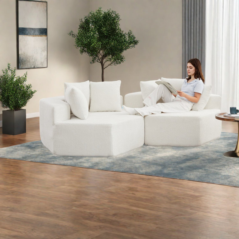 Chaises d'appoint modernes 2PCS Chenille
